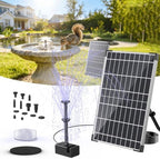 POPOSOAP 12W Solar Fountain Pump Built-in Battery Backup for Birdbath Pond by POPOSOAP