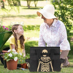 Funny Halloween Garden Tool Bag, Garden Tote Storage Bag with 10 Pockets, Indoor and Outdoor Sugar Skull Goth Gardening Tool Organizer for Women Men - Image 6