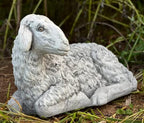 Concrete Lamb Statue Laying Sheep Sculpture Lamb Stone Garden Decor - Image 4