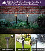 AURAXY LED Solar Powered Motion Sensor Pathway Lights, Battery Powered Outdoor Waterproof Motion Detector Walkway Light, Use for Your House's Yard Backyard Driveway Sidewalk Path Garden etc.(2 Pack) - Image 3