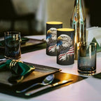 2 Pack Eagle American Flag Print, Flameless Candles with Remote Control, Battery Operated Flickering LED Pillar Candle with Timer for 4th of July Indoor Outdoor Patio Garden Decorations - Image 3