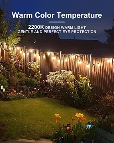 Lightdot 300FT Outdoor String Lights, LED Bistro String Lights with Shatterproof ST38 Vintage Bulbs, 2200K Dimmable, Waterproof Hanging Lights for Porch, Deck, Garden, Backyard, Balcony - ETL Listed - Image 5