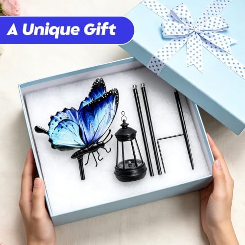 Solar Lights Outdoor 32.7in Metal Butterfly Garden Stakes with Solar Lights - Image 6