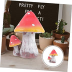 GALPADA Decorative Large Resin Mushroom Sculpture for Garden Vivid Outdoor Adornment for Fairy Garden Lawn and Patio Decor Lightweight Durable and Mushroom Figurine - Image 6