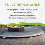 LUMENGY 12 Inch LED Hardscape Light, 1 to 4 Watt Dimmable, 5000K Daylight, 12V, Easy Replaceable Feature, Includes 3 Mounting Plates for Outdoor Paver Steps and Retaining Walls, Black - Image 3
