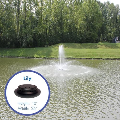 Half Off Ponds 1 HP 15000 GPH Floating Aerating Fountain LED 100 Ft Cord - Image 5