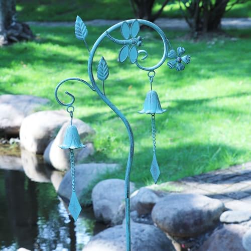 Dragonfly Metal Garden Art,Decorative Garden Stake with Bells for Outside - Image 6
