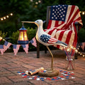 250th Anniversary Decorations,4th of July Decorations Solar Garden Lights,Fourth of July Red White and Blue Seagull Statue Solar Lights Outdoor,Patriotic Decor With Solar Lantern for Independence Day by QZJDDZSW