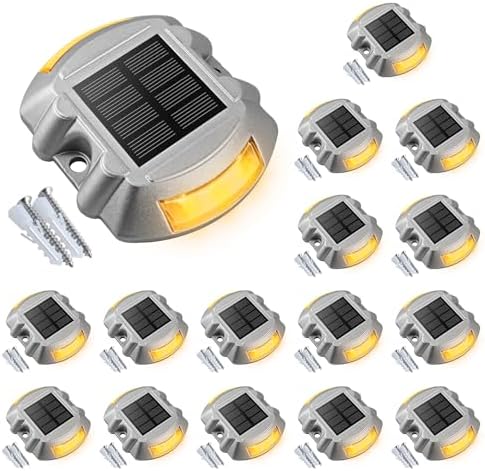 VOLISUN Solar Deck Driveway Dock Lights,Solar Pathway Lights,Warm 16 Pack by VOLISUN