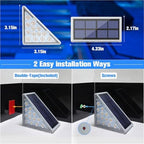 VOLISUN Solar Stair Lights 8 Pack, Solar Step Lights Outdoor Waterproof - Image 6