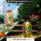 Larekook Hummingbird Solar Lantern Outdoor Waterproof,13" Large Hanging Lantern Decorative,Metal Hummingbird Solar Lights for Yard Table Porch Patio Garden Decor,Birthday Gifts for Women Mom - Image 3