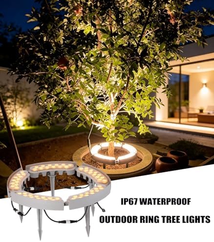 IP65 Waterproof LED Tree Light, Outdoor Landscape Uplight with Anti-Dazzling Lens, Aluminum Housing for Yard Pathway(6 Lights) - Image 3