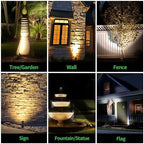 Landscape Spotlights, Black Low Voltage LED Outdoor Lighting, IP65 Waterproof Aluminum uplight for Yard House Porch with 5W MR16 Bulb 5000K 12 Pack - Image 4