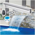 Stainless Steel Outdoor Water Fountain Kit - 31.5" Elegant Pool Waterfall for Garden, Patio, Spa, Koi Pond, Yard Decor, Commercial Quality, Durable Silver Finish by Unknown