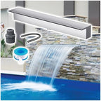 Stainless Steel Outdoor Water Fountain Kit - 31.5" Elegant Pool Waterfall for Garden, Patio, Spa, Koi Pond, Yard Decor, Commercial Quality, Durable Silver Finish by Unknown