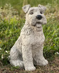 Wire Fox Terrier Statue Large Airedale Terrier Sculpture Concret Wire haired Terrier Figure Outdoor and Indoor Figurine by Unknown