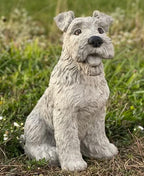 Wire Fox Terrier Statue Large Airedale Terrier Sculpture Concret Wire haired Terrier Figure Outdoor and Indoor Figurine by Unknown