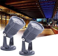 2pcs Outdoor Spotlights - 3W LED Floodlight, Spotlight Led Beam Light, IP65 Waterproof Advertising Billboard Spotlight, for Lawn Garage Patio Illumination(Blue,3W(24V)) by Unknown