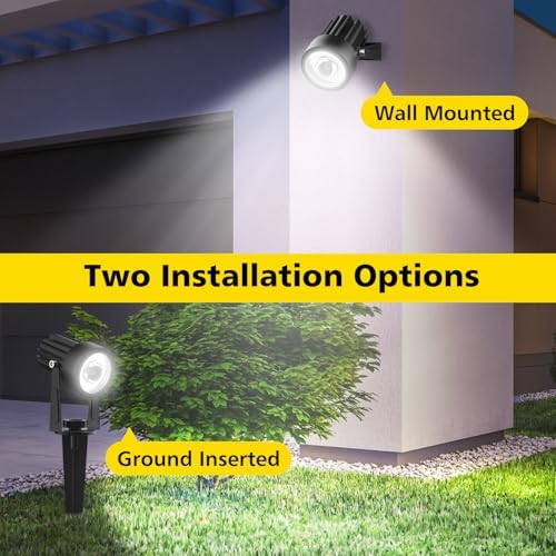 T-SUN Solar Spot Lights Outdoor, Dual Head Solar Spotlights, Cool White - Image 6