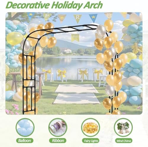 Thickened Metal Garden Arch-92.5L*105H,Trellis for Climbing Plants Outdoor - Image 7