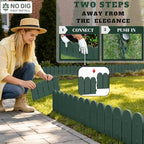 Evelyne Garden Border Edging: Wooden Fence Design - 8pcs Green Yard Landscaping Fence Liner Lawn Edge Barrier - 10ft Kit of Decorative Lawn Landscape Panels Elements -Landscaping Edging-GMT-10374-B08 - Image 6