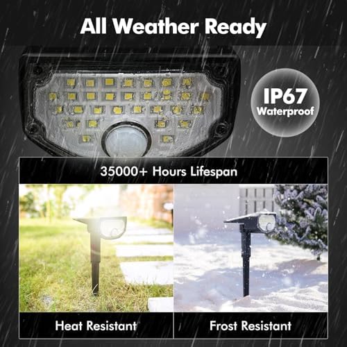AloftSun Solar Motion Sensor Outdoor Lights,Solar Lights Outdoor Waterproof - Image 7