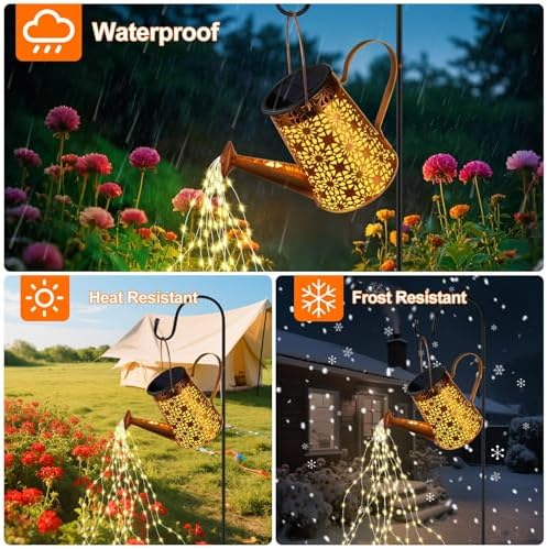 Forlivese 2PCS Solar Watering Can with Lights, Solar Lights Outdoor - Image 5