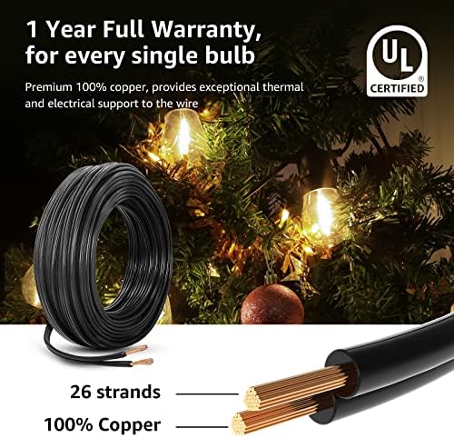 Lepro S14 Outdoor String Lights, 50ft Patio Lights with 15 LED Edison Bulbs - Image 5