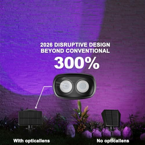 Solar Black Light Outdoor 395nm, Halloween Decorations Glow Party, 2-Pack - Image 4