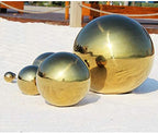 35cm/13.8 inch Diameter Gazing Globe Mirror Ball,Gold Golden Stainless Steel Polished Reflective Smooth Garden Sphere,Colorful and Shiny Addition to Any Garden or Home - Image 5