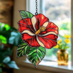Hibiscus Acrylic Suncatcher by AVAGAN