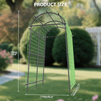 Garden Arch Trellis, 7.5FT Extra Tall Polyethylene-Coated Stainless Steel Garden Trellis for Cucumbers, Melons, Vegetables, Peas, Tomatoes & Climbing Vegetables, Outdoor Rust-Resistant Trellis - Image 2