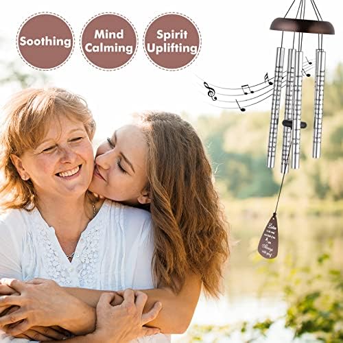 Fabuday 32'' Sympathy Wind Chime Memorial Gift for Loss of Loved One Bronze - Image 3