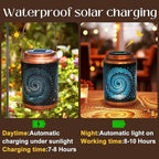 DIBIEECN Birthday Gifts for Women Mom Grandma Wife, Solar Lanterns Outdoor Waterproof, Metal Hanging Lights Garden Decor, LED Decorative Lantern for Patio Porch Backyard, Blue, 1 Pack - Image 2