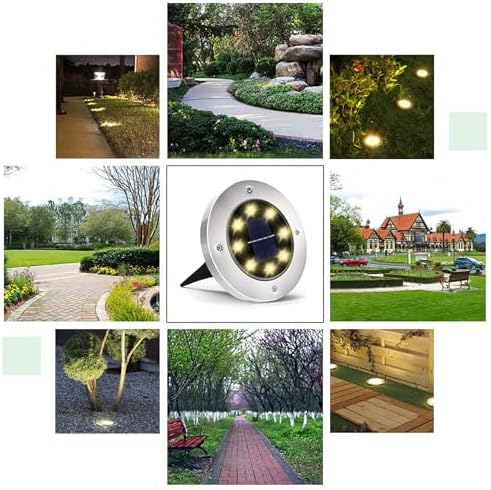 INCX Solar Lights Outdoor Waterproof, Warm White, 12 Pack Ground Lights - Image 6
