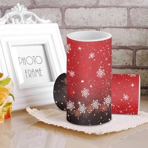 Battery Operated Flameless Candles with Remote and Timers Snowflake Flameless LED Pillar Candles for New Year Party Decoration Battery Tea Lights - Image 3