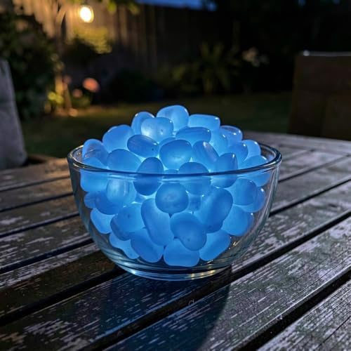 ABOOFAN Glow in Dark Resin Pebbles 400pcs for Aquarium and Garden Decor - Image 6