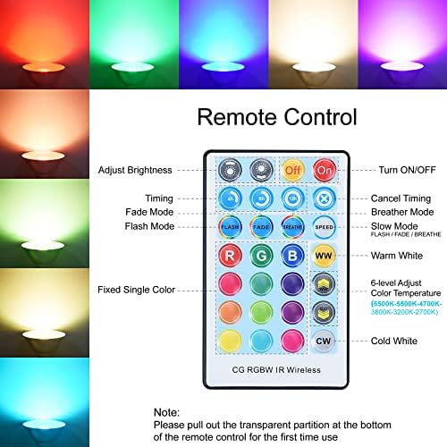 LED Par38 Flood Light Bulb Waterproof Outdoor, Color Changing Light RGBW - Image 5