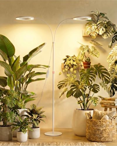 Bamworld Grow Lights for Indoor Plants, 2 Head Full Spectrum Plant Lights by Bamworld