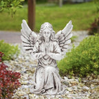 Praying Angel Garden Statue – Outdoor Kneeling Angel Figurine for Yard, Patio, Memorial Decor, Resin Sculpture, Housewarming Ornament Present - Image 3