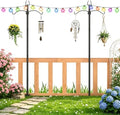 ETELI 2 Pack Light Poles for Outside, 9FT String Light Poles with Ground Stakes, Heavy Duty Outdoor Light Poles for Hanging Lanterns Patio Light Poles for Backyard Decor Wedding Party Camping, Black by ETELI