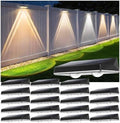 Solar Fence Lights Outdoor, 20 Pack Fence Lights Solar Powered, 3 Color Modes Warm/Natural/Cool White (3000K/4000K/6000K), IP67 Waterproof Dusk to Dawn Solar Lights for Fence, Backyard, Patio, Deck by SunFlickt