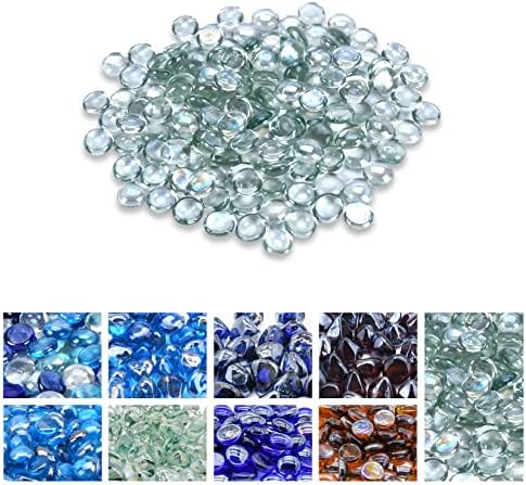 GasSaf 3/4 Inch Crystal Clear Luster Fire Glass Beads, 10 Pound by GasSaf