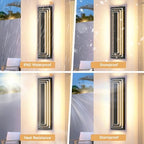 Dusk to Dawn Outdoor LED Wall Lights,3-Tier 23.6 in,36W,2 Packs - Image 2