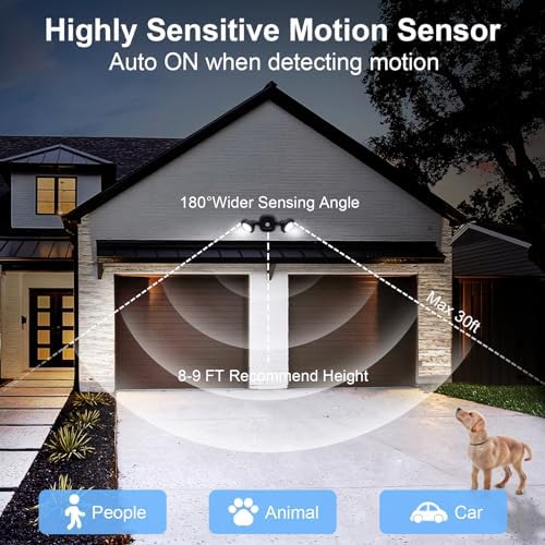 TOOWELL Battery Powered Flood Lights with Remote, Wireless Outdoor Exterior - Image 5
