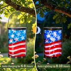MUMTOP Flag Solar Lantern, Hanging Glass Outdoor Garden Light - Image 7