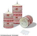 Cozeyat Flameless Candles with Remote Set of 3, Cute Snowflake Snowman Pattern Flickering Electric Candles for Christmas Decoration, Unscented Realistic Bullet Floating Flame Pillar Candles - Image 3