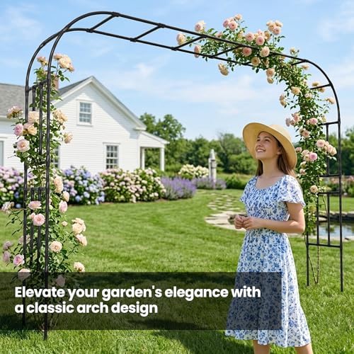 Heavy Duty Garden Arch Trellis, 98.4 x 94.8 in, Extra Wide - Image 4