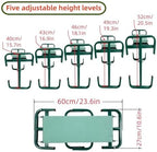 Garden Kneeler Seat with 2 Tool Pouches Height Adjustable Foldable Gardening Stool Bench for Kneeling and Sitting (Green) - Image 3