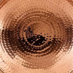 Hand Hammered Standing Bird Bath Feeder Bowl Detachable Outdoor Decor for Garden Backyard Patio and Deck Copper birdbath Bowl with Rim - Image 5